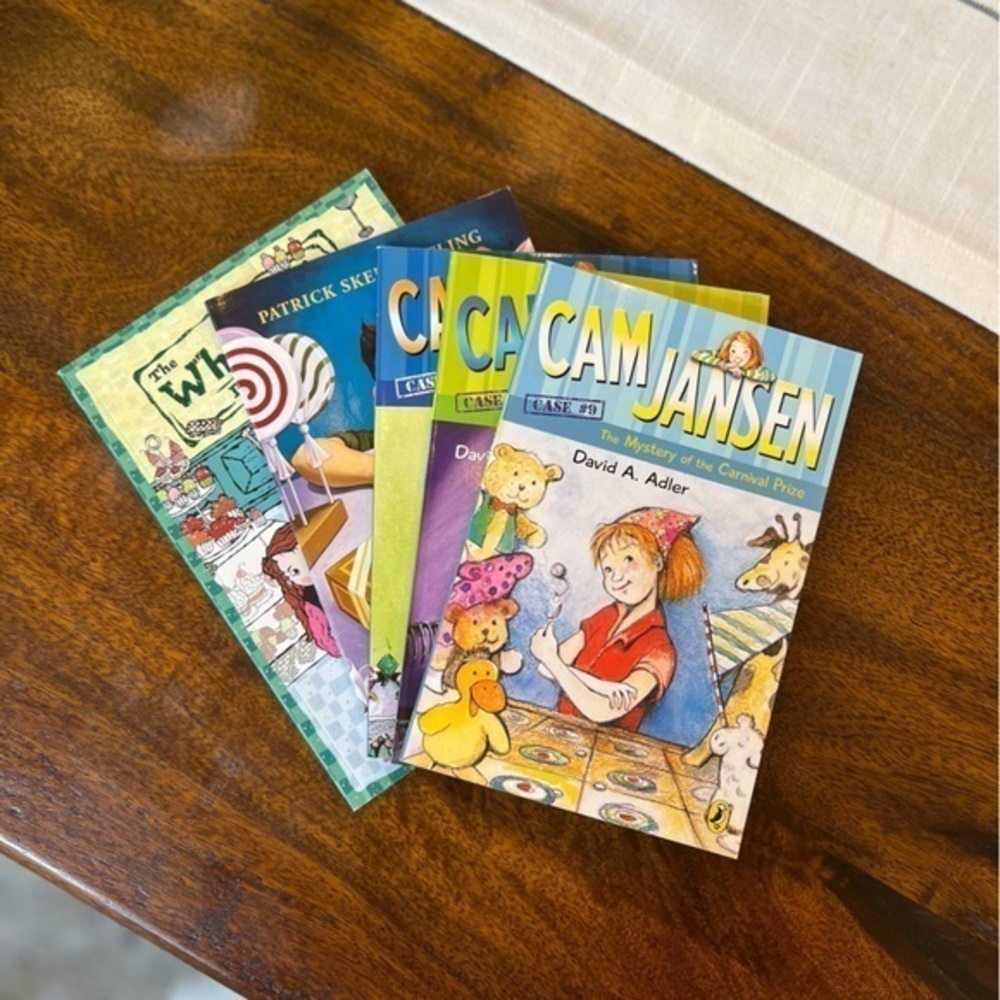5 Kids Book Bundle - Cam Jansen Series, Chocolate Touch, Whodunit Detective